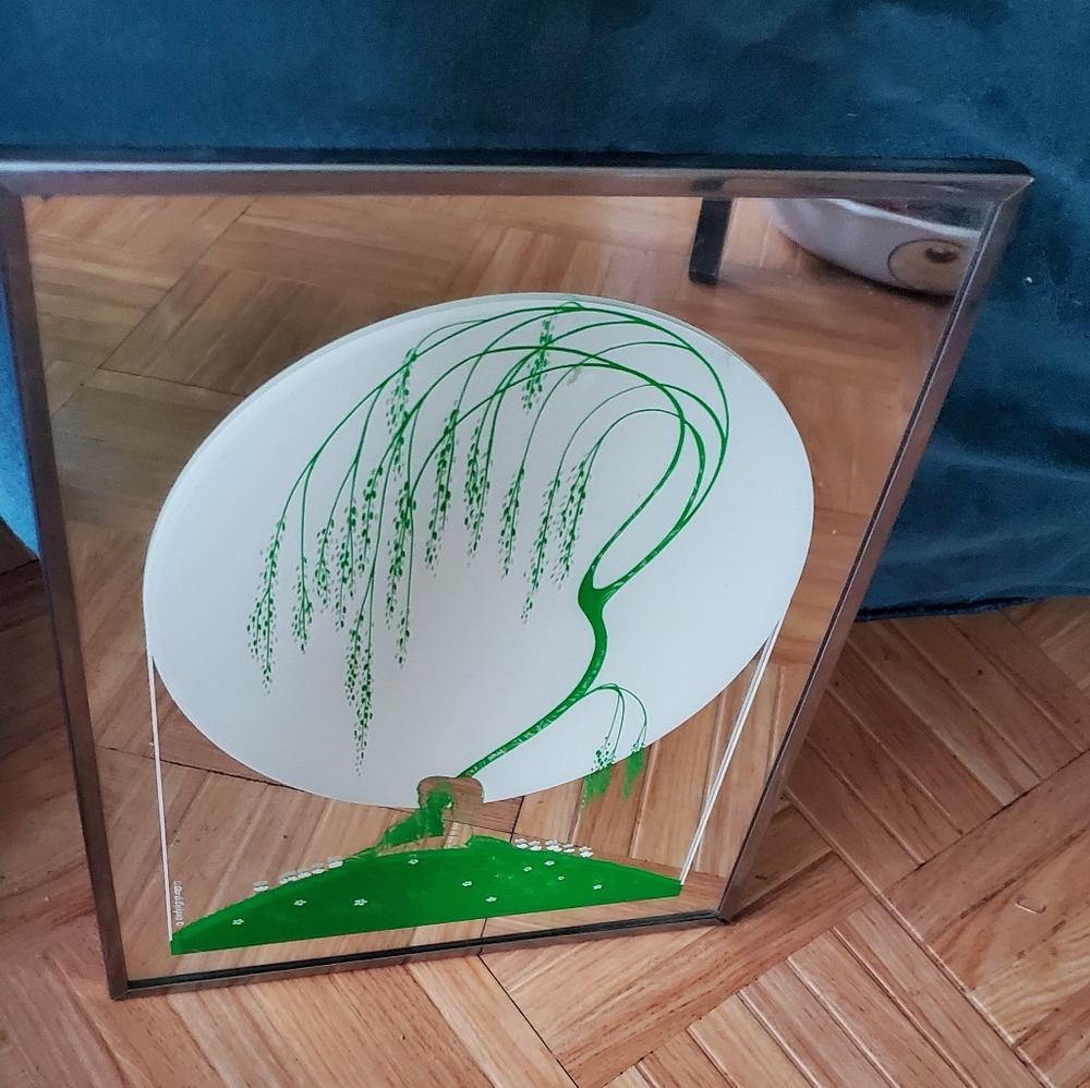 Vintage 1970s Gloria Eriksen Mirror Woman Tree